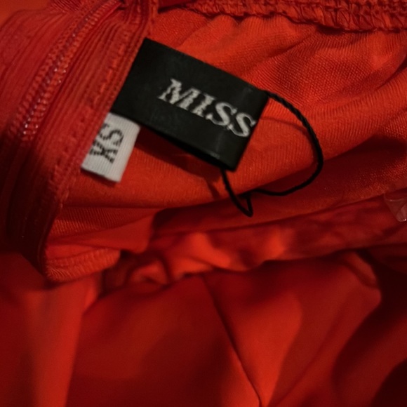 NWOT Miss ord Strapless Asymmetric Slit Front Wedding Evening Party Maxi Dress - Picture 6 of 8